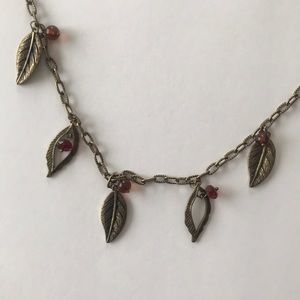 Leaf charm necklace